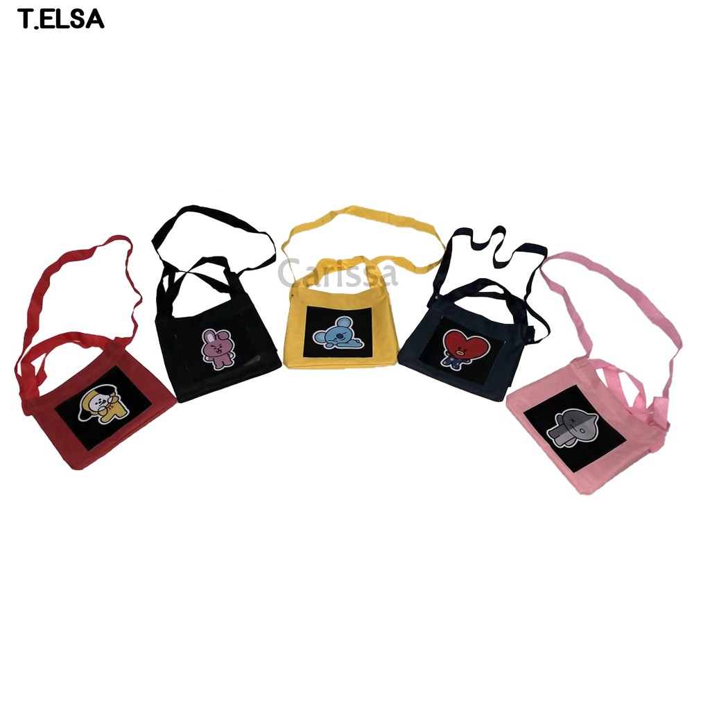 BL - T.ELSA Tas Tote BT21 BTS Kecil Kanvas Korea Murah Wanita Kekinian