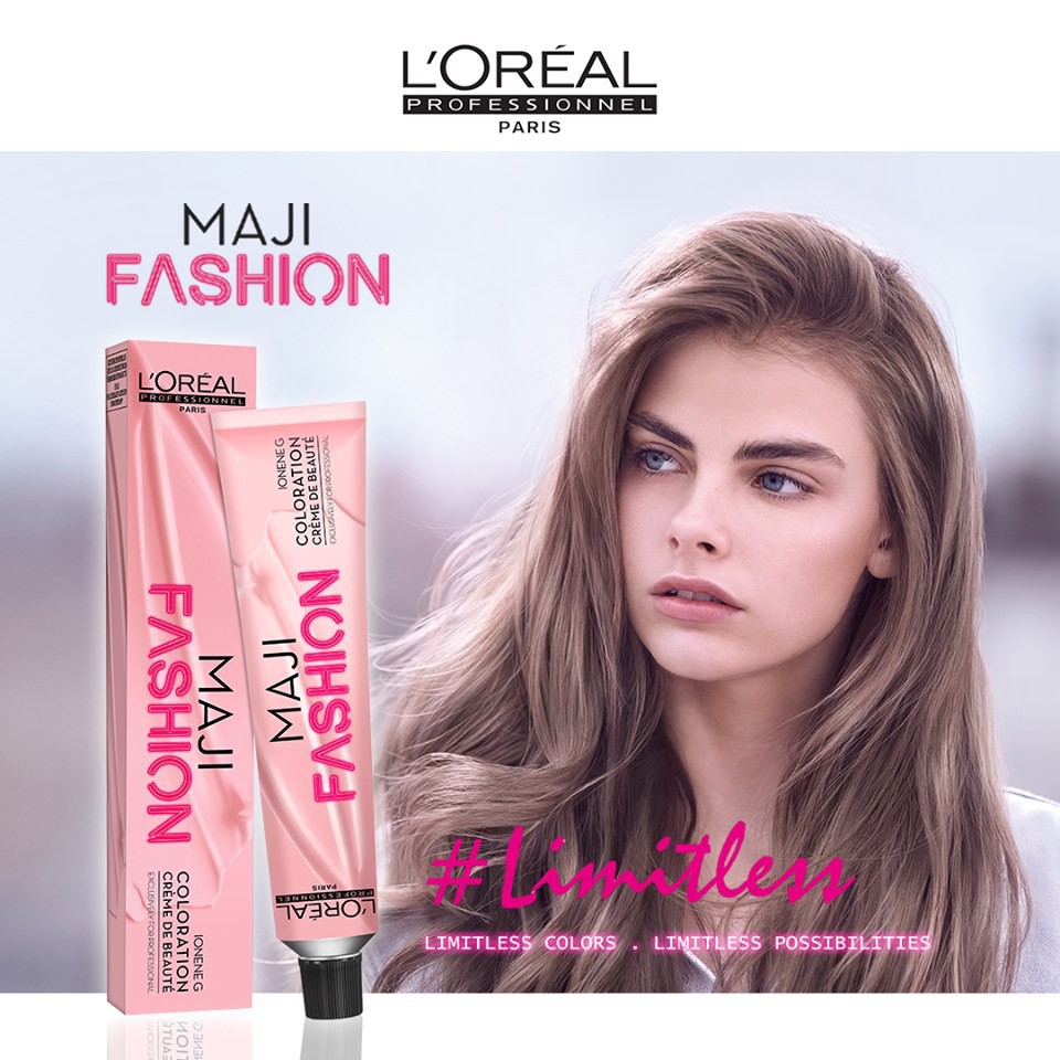 Loreal Maji Fashion Pastel / L'oreal Majirel Maji Fashion Ash Pure 50 ml Part 4 ( FREE CAPE )