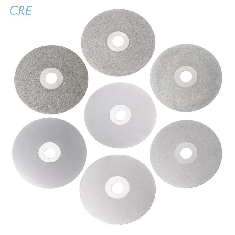 CRE  4&quot; 100mm 80-2000# Diamond Coated Flat Lap Wheel Lapidary Polishing Grinding Disc