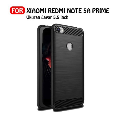 Case iPaky Carbon XIAOMI REDMI NOTE 5A Prime Sopkes HP Redmi Note 5A Kondom Hp Hitam Lentur