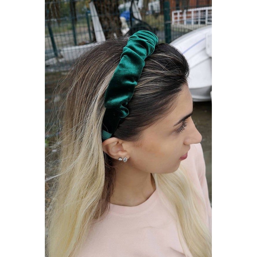 Bando beludru Scrunchie Velvet / Bando Kerut wanita Aneka Warna