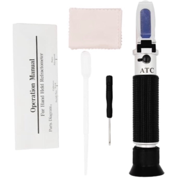 Refractometer 2 in 1 Brix Sugar 0-32% Salinity Salt 0-28% Gula Garam