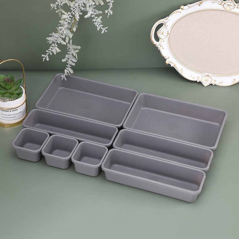 Kotak Pembatas Sekat Laci Meja Tempat Penyimpanan Kosmetik Storage Drawer Organizer 8 in 1