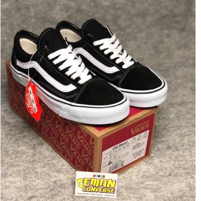 SEPATU V4NSS OLDSKOOL PREMIUM BLACK WHITE PRIA WANITA