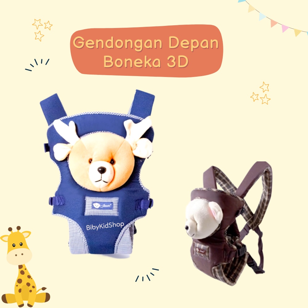 Gendongan Depan Boneka 3D Bayi Perlengkapan Bayi Carier Baby Newborn Peralatan Travelling