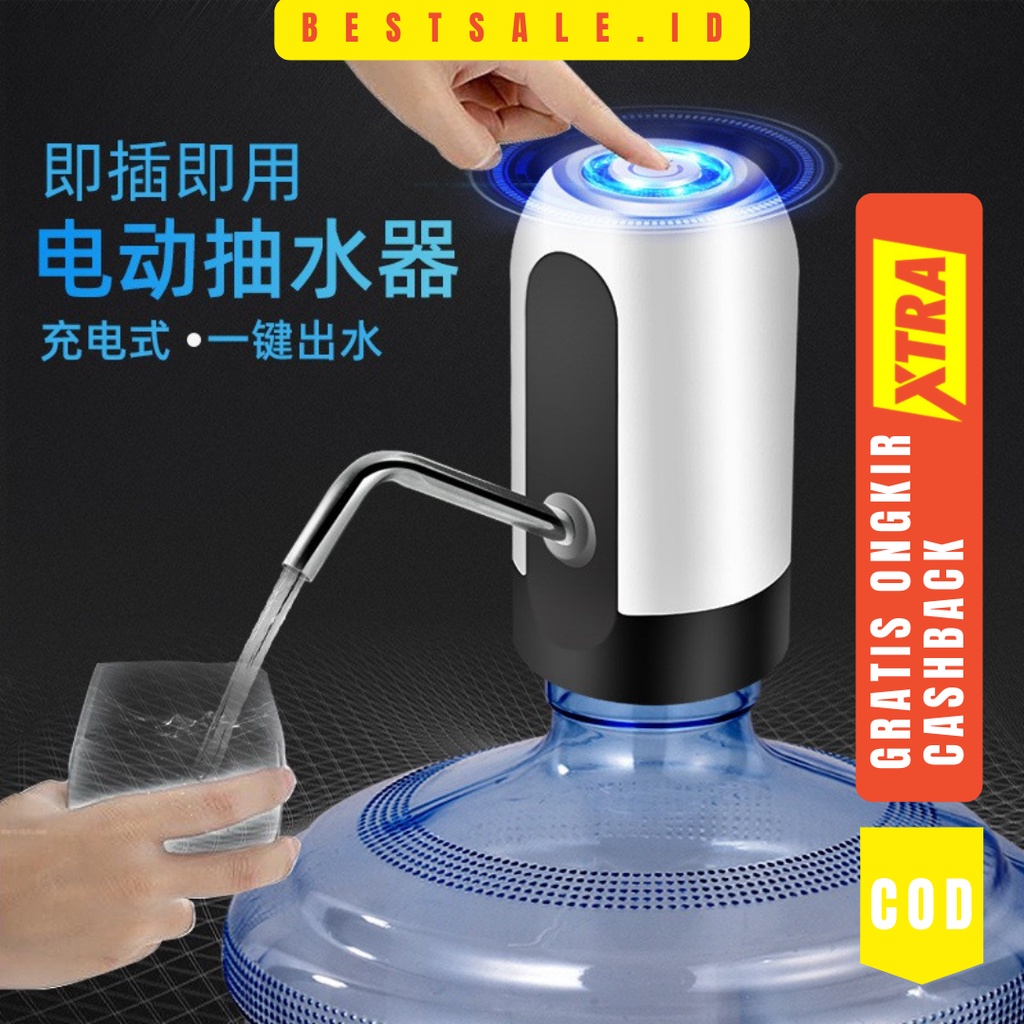 Pompa Galon Elektrik LED - Dispenser Air Minum USB - Water Pump Rechargeable