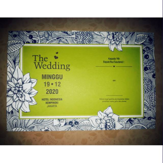 

Undangan T8861 free plastik dan label