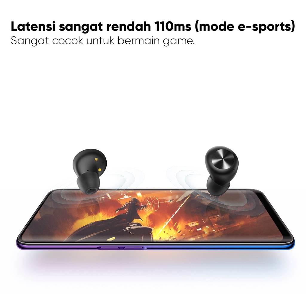 DIZO by realme TechLife GoPods D TWS with Environment Noise Cancellation (ENC) Bluetooth Headset