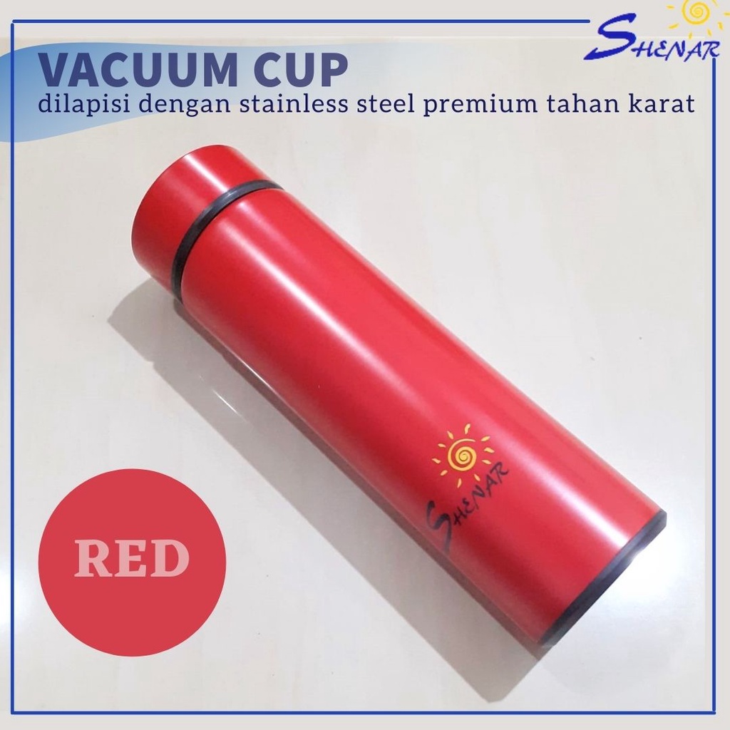 SHENAR ,  BOTOL POLOS TERMOS STAINLESS VACUUM CUP BOTOL AIR MINUM PANS DINGIN SERBAGUNA 500 ML- BISA COD