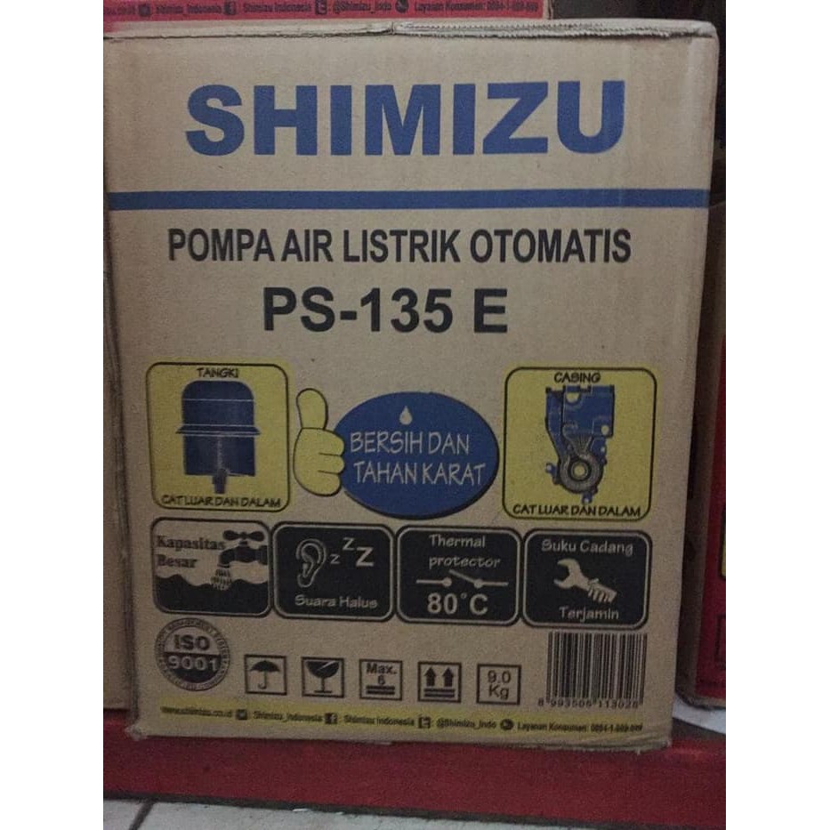 SHIMIZU PS-135E Pompa Air Otomatis Sumur Dangkal