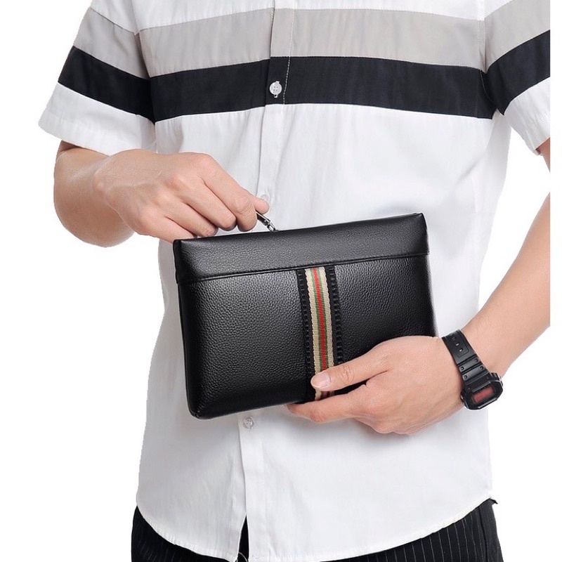 1066A - CLUTCH KULIT PRIA WANITA HANDBAG PESTA LEATHER BRANDED IMPORT TAS TANGAN COWOK