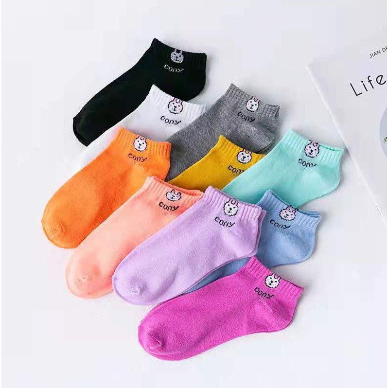 FAYES Kaos Kaki Line Brown / Kaos Kaki Ankle Cute / Kaos Kaki Sepatu Import U16-8