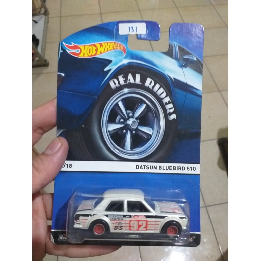 HOT WHEELS REAL RIDERS DATSUN BLUEBIRD 510 PUTIH