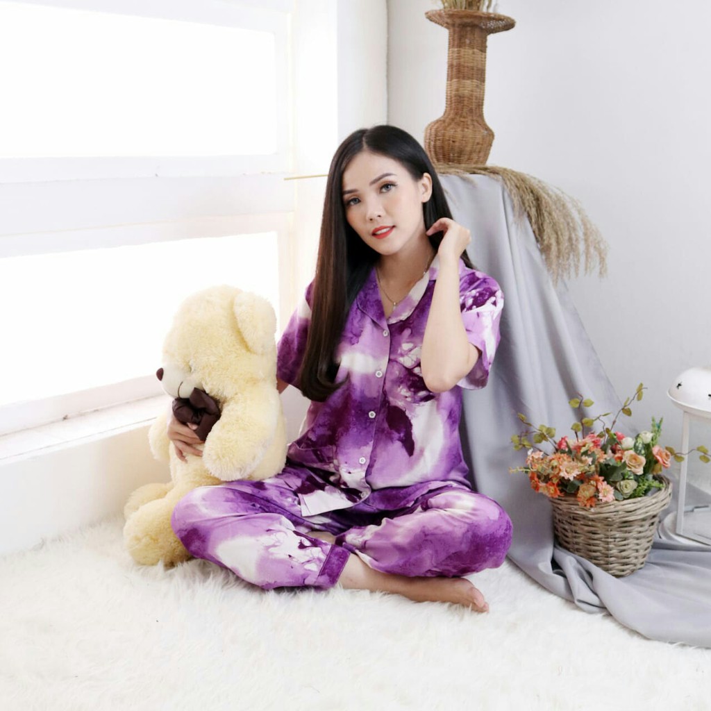 baju piyama wanita set MILEYA celana panjang