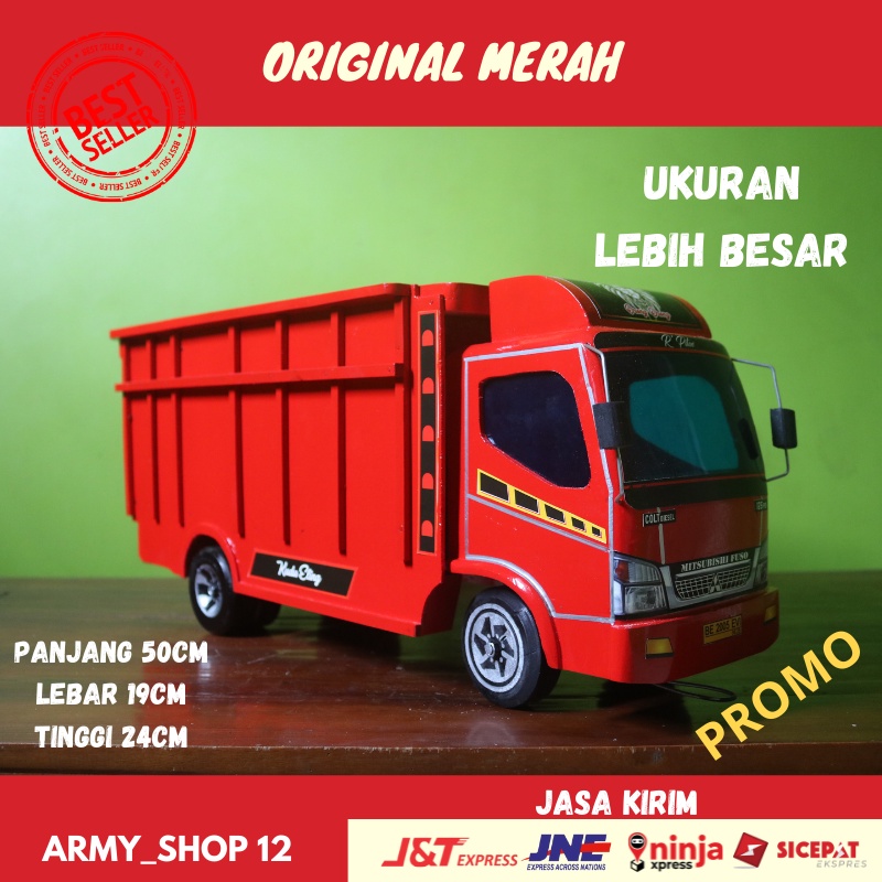 Mainan Anak Cowok Truk Oleng Murah Ukuruan Besar Miniatur Truk Oleng Kayu Asli Jumbo Murah Mainan An