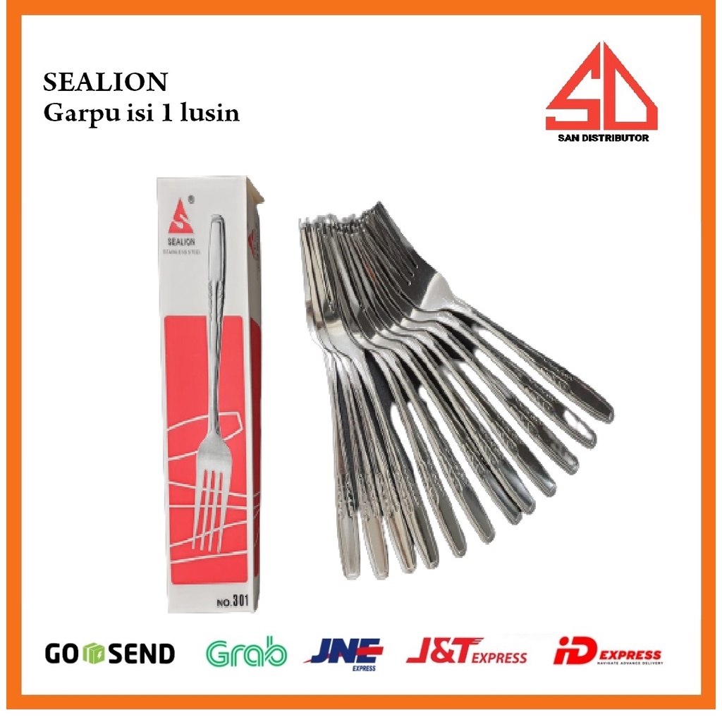 SENDOK MAKAN GARPU 12pcs SEALION TEBAL SATINLESS STEEL SENDOK RESTO WARUNG CAFE MURAH