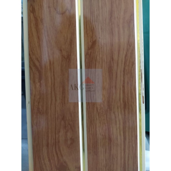 Plafon pvc motif kayu / Plavon PVC genius ketebalan 8mm (2040 NG)