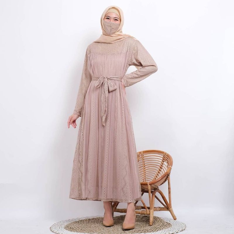 MAXI SHABBY DRESS / DRESS LEBARAN /DRESS BRUKAT