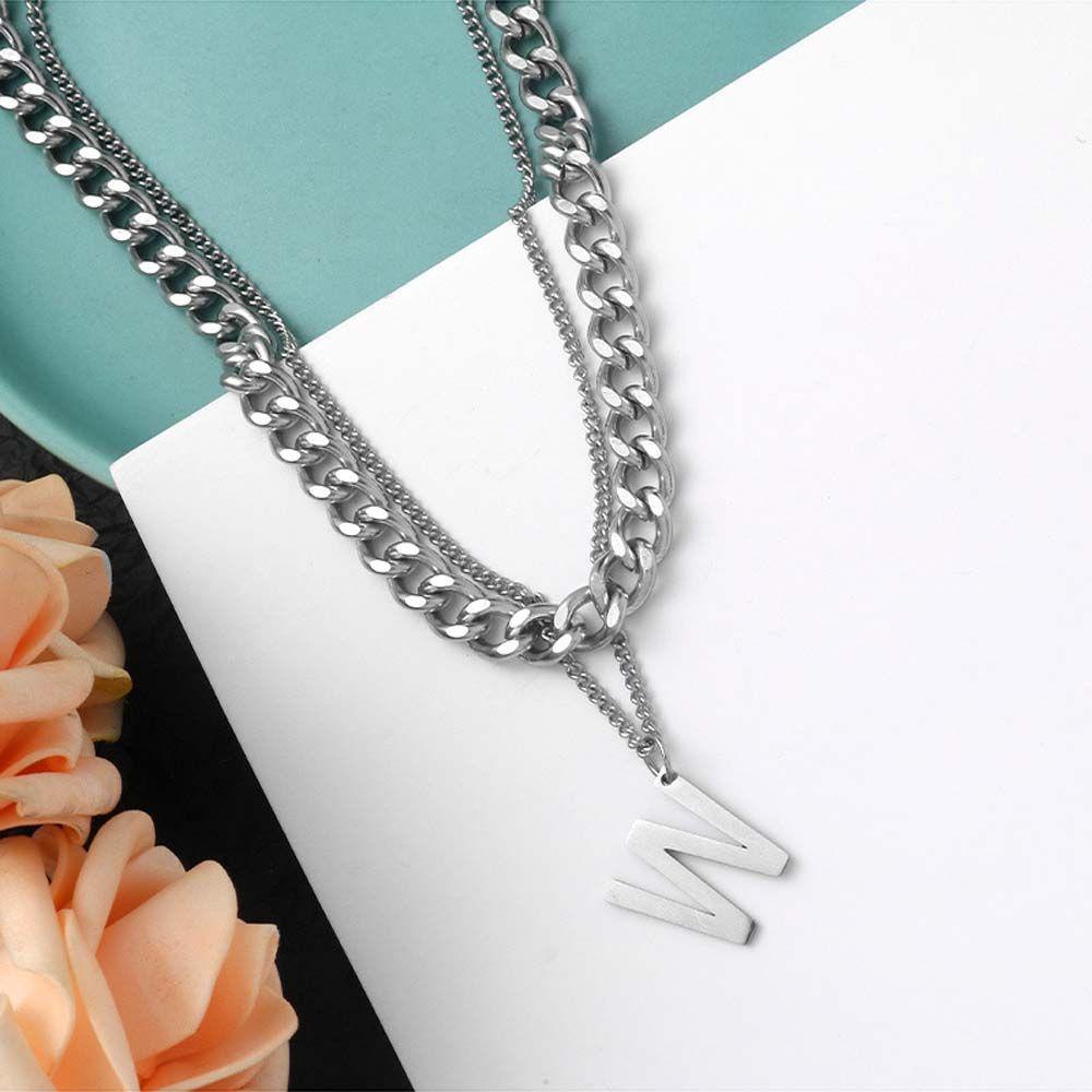 Mxbeauty Kalung Wanita Hadiah Teman Hip Hop Hadiah Pacar Rantai Tebal Sweater Rantai Pasangan Kalung Gaya Korea Necklace