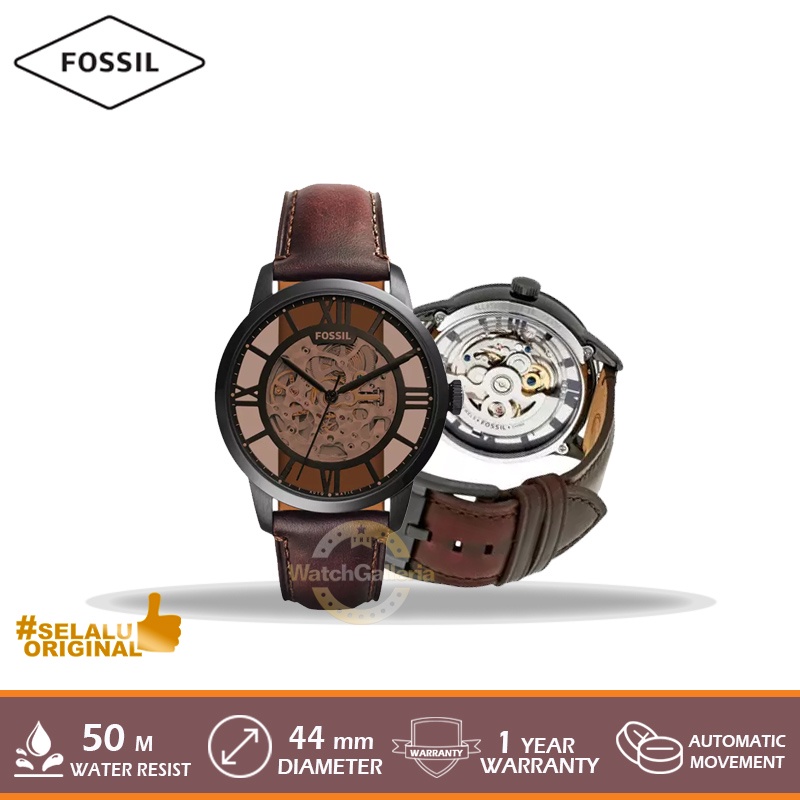 Fossil ME3098 Townsman Automatic Dark Brown Leather Watch