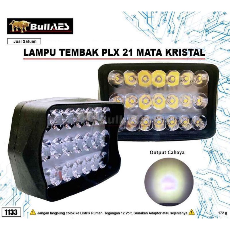 LAMPU LED BAR TEMBAK SOROT 21MATA MOBIL MOTOR 12-V