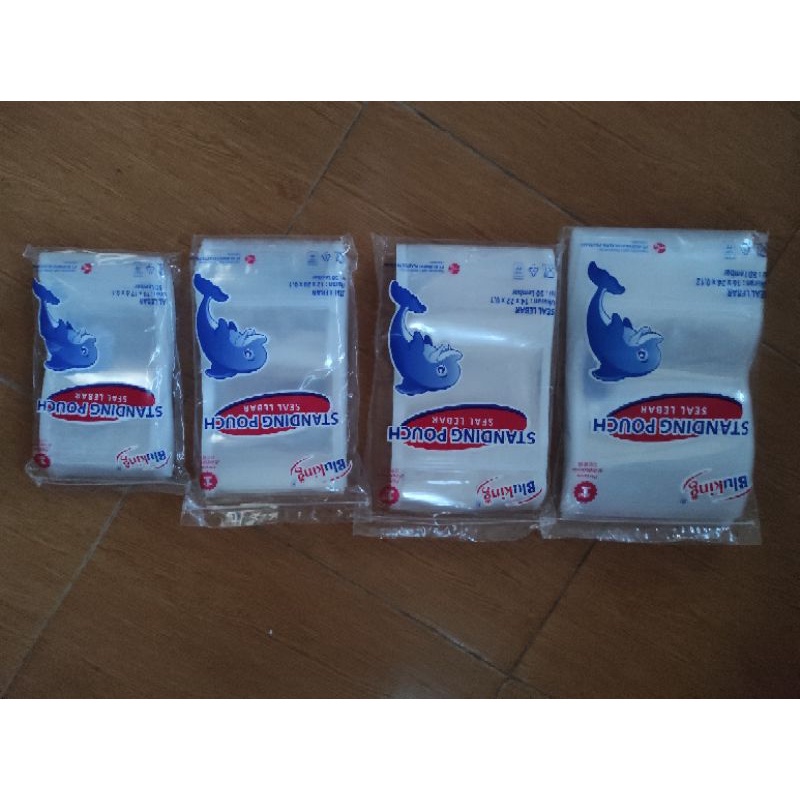 STANDING POUCH DOUBLE SEAL PLASTIK KLIP ISI 50 LEMBAR