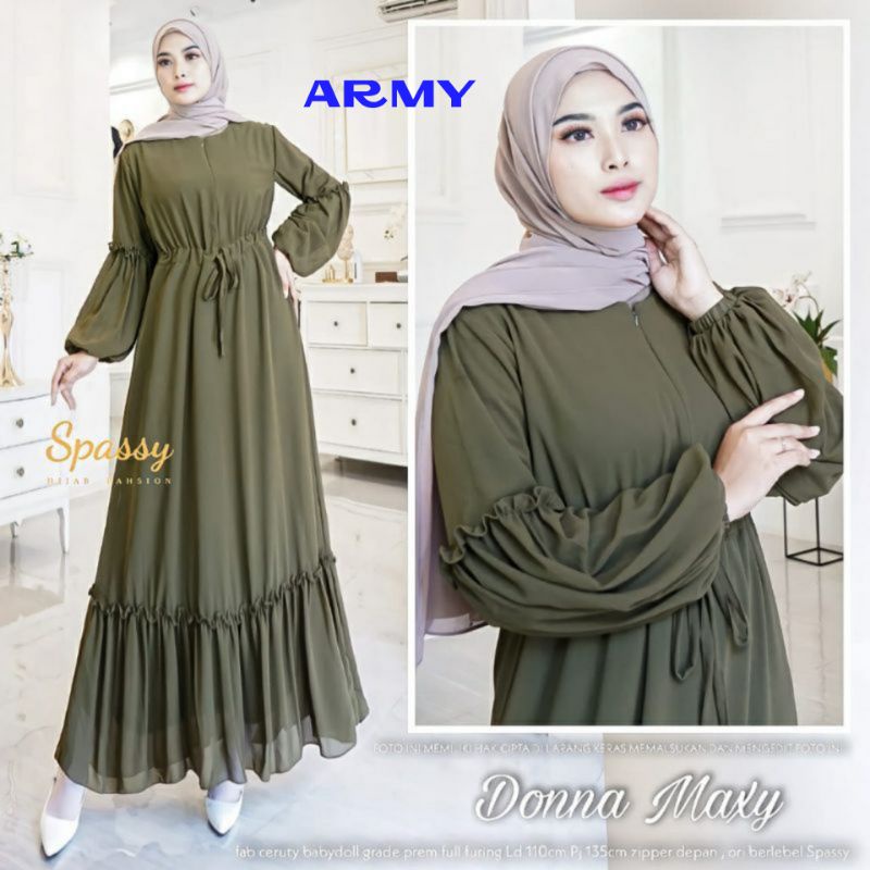 DONNA MAXY LENGAN BALON CERUTYBEBYDOLL HARGA AMBYAR KUALITAS ORIGINAL