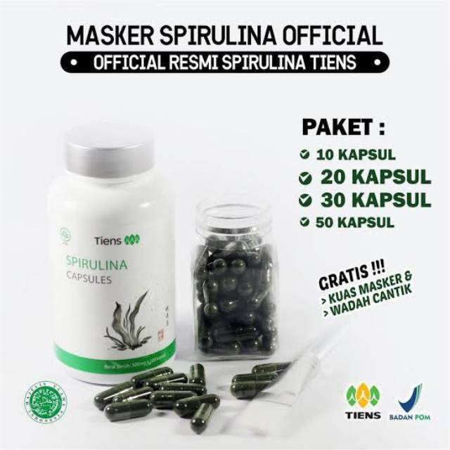 Masker Spirulina Tiens Syariah