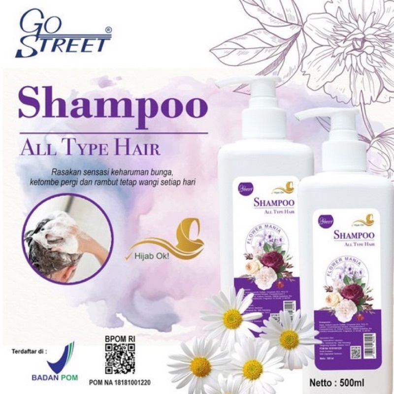 Go Street shampoo all tupe hair 500ml-Flower