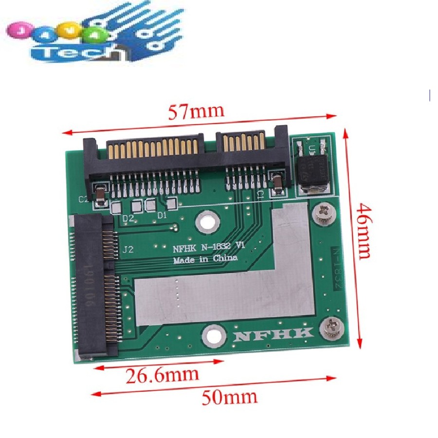 Konverter Mini Adapter mSATA SSD to 2.5inch SATA