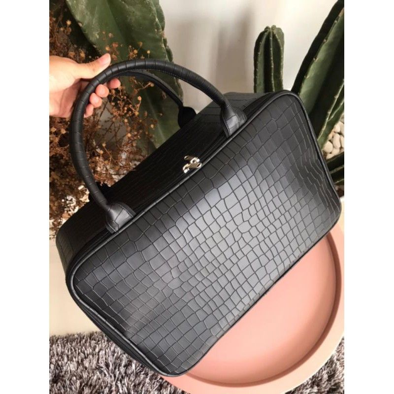 Import tas travel kulit Snake dan Crocodile  size 40 tas pakaian