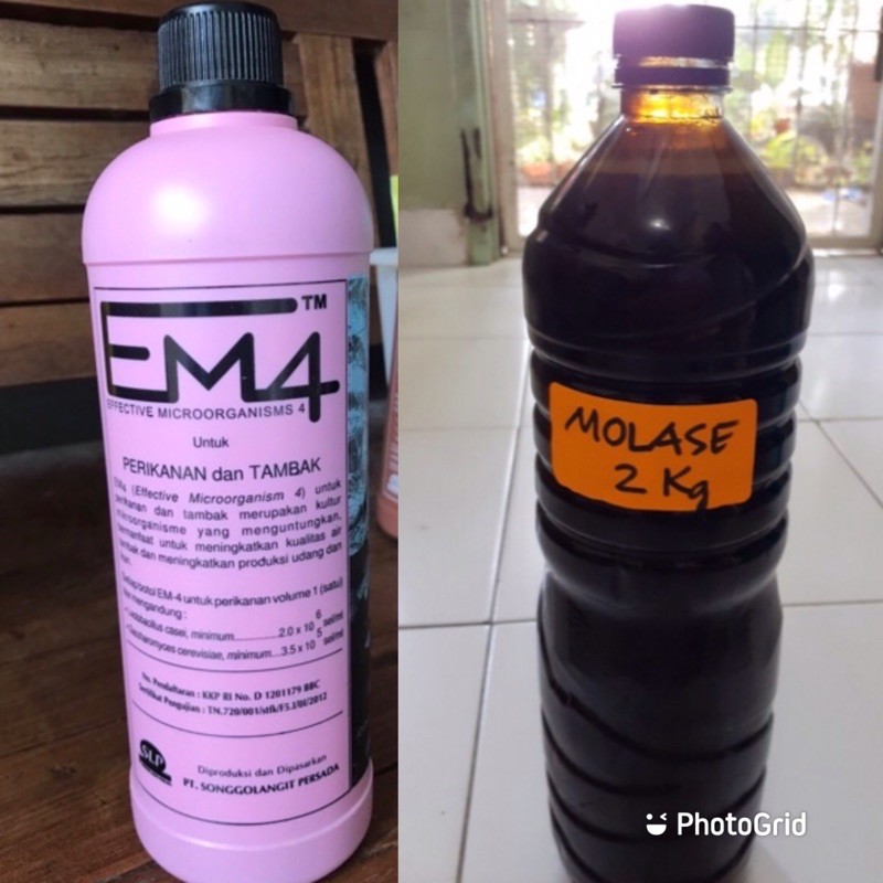 [ COD ] SATU PAKET MOLASE TETES TEBU 2 KG +EM4 PERIKANAN DAN TAMBAK 1 LITER