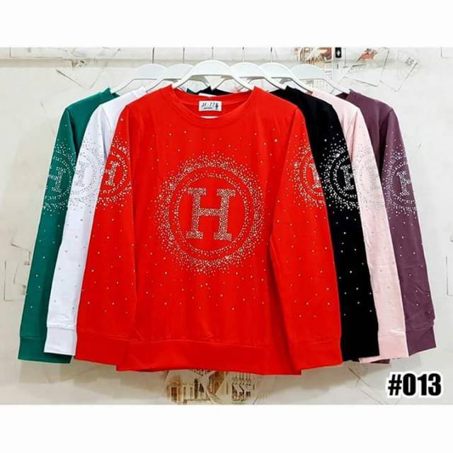 kaos import JF77 putih / atasan white blink