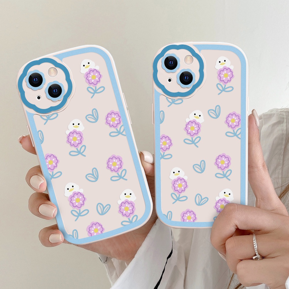 Soft Case Silikon Motif Bunga Untuk iPhone 11 Pro Max 12 Pro Max 13 Pro Max XR X XS Max