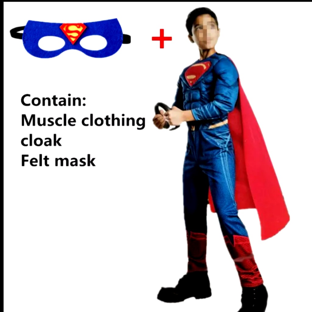 baju supermen anak laki laki setelan