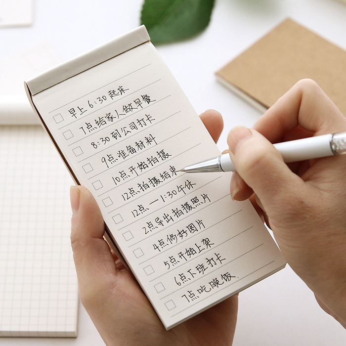 [Ready Stock] Notes Kraft Paper Small Notebook Portable Mini Notepad Schedule Planner To-Do List Memo Pad