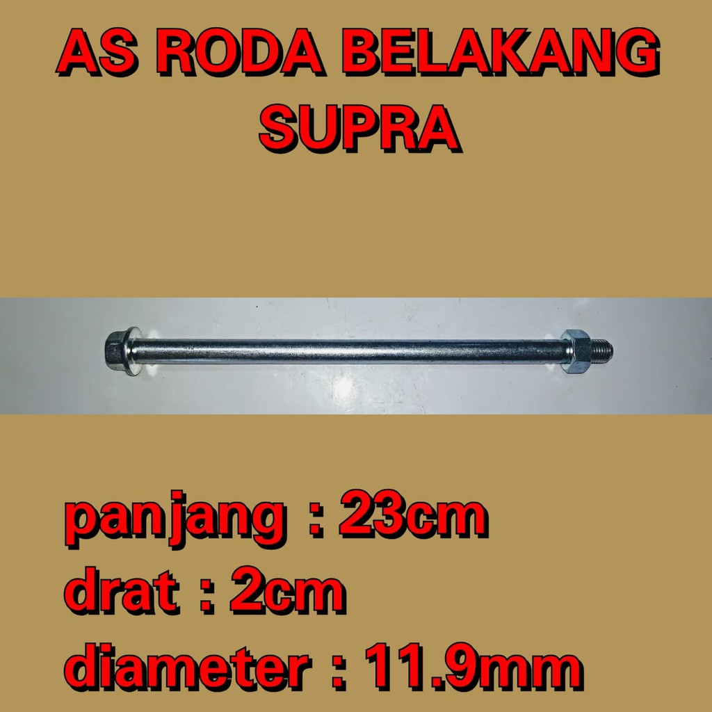 As Roda Belakang CB100 CB-100 GL100 GL-100 RX S Lokal