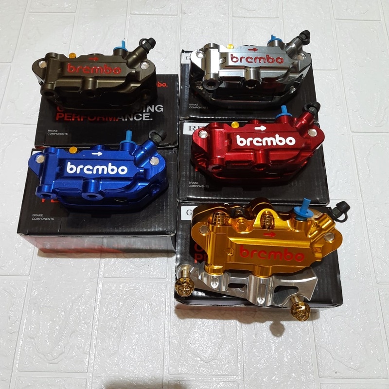 KALIPER MONOBLOK 4 PISTON PLUS BREKET SCOOPY VARIO BEAT FREE BAUT PROBOLT KERUCUT BR3MB0