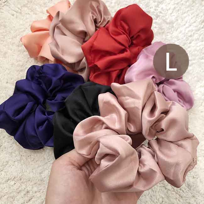 Scrunchies / scrunchie / scrunchie satin/ Glossy / ikat rambut / kuncir rambut premium Murah