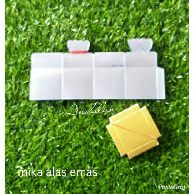 

MIN ORDER 50PCS Kotak mika alas emas 4.5*2.5*25