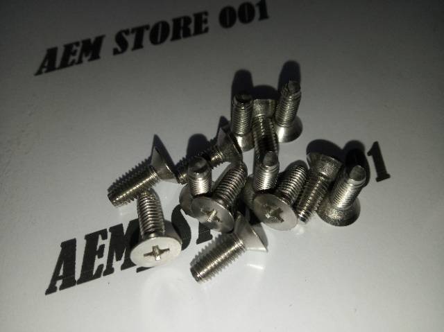 Baut JF M5 X 15 (1.5cm) stainless 304 mc screw csk