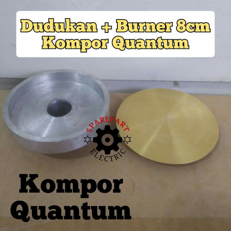 TUNGKU DUDUKAN + BURNER 8CM 1SET UNTUK KOMPOR GAS QUANTUM