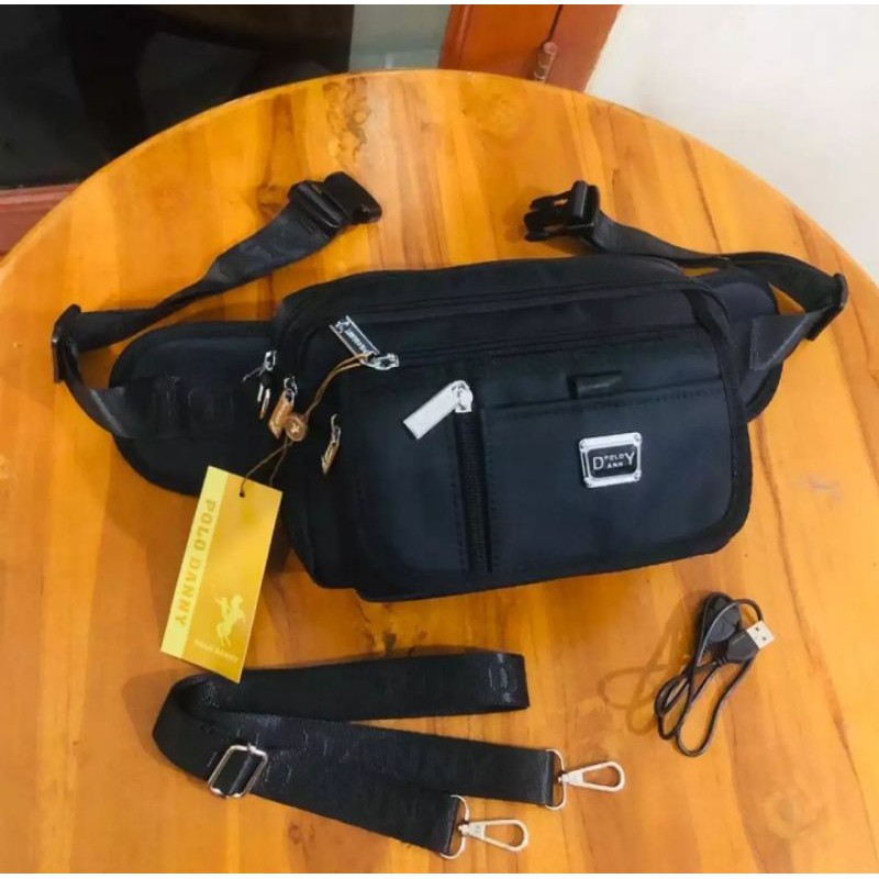 tas pinggang selempang original merek polo DANNY 2D