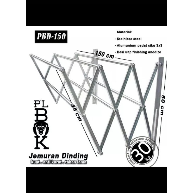 Jemuran Dinding Lipat PLBOK DOUBLE Anti Karat