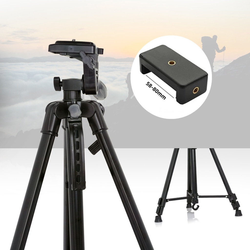 TRIPOD CAMERA 3366 YUNTENG ORIGINAL TRIPOD + HOLDER CAMERA DV SLR PORTABLE LIVE FULL LIGHT BRACKET/Free Holder U