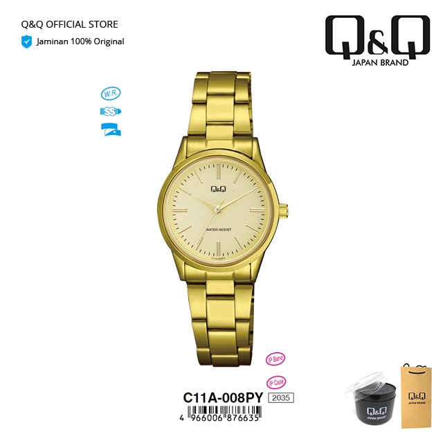 Q&Q QnQ QQ Jam Tangan Arloji Wanita Fashion Analog Rantai Stainless Steel - C11 C11A Water Resist 3 BAR-4