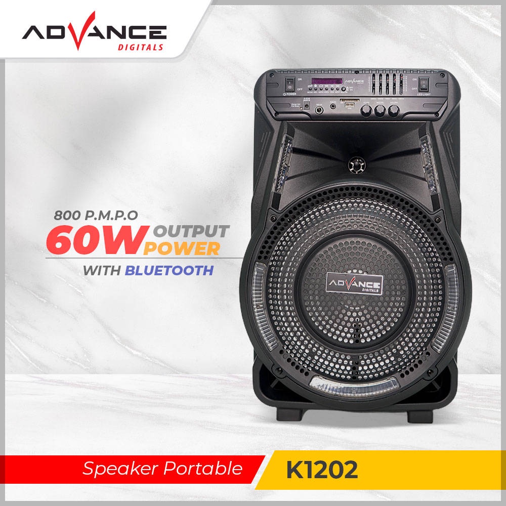 【READY STOCK】 Advance K1202 Speaker Meeting Portable Ukuran 12 Inchi woofer + tweeter