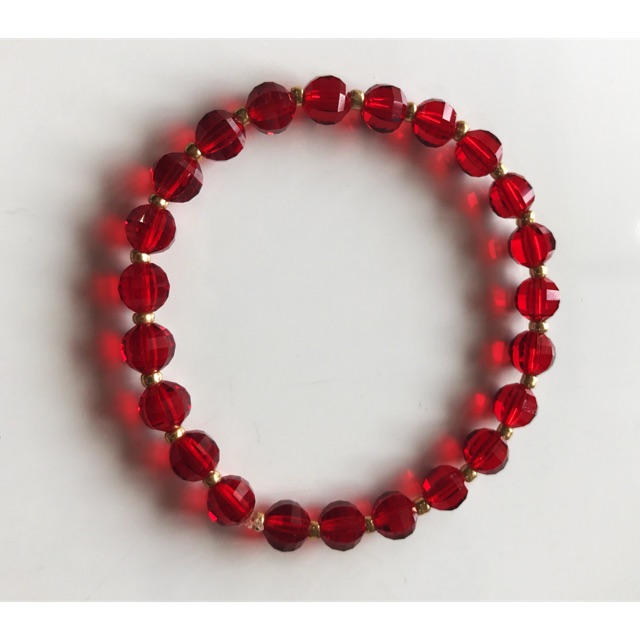 Gelang Perhiasan aksesoris Swarosvki Fashion Wanita Import S01 Deep Red