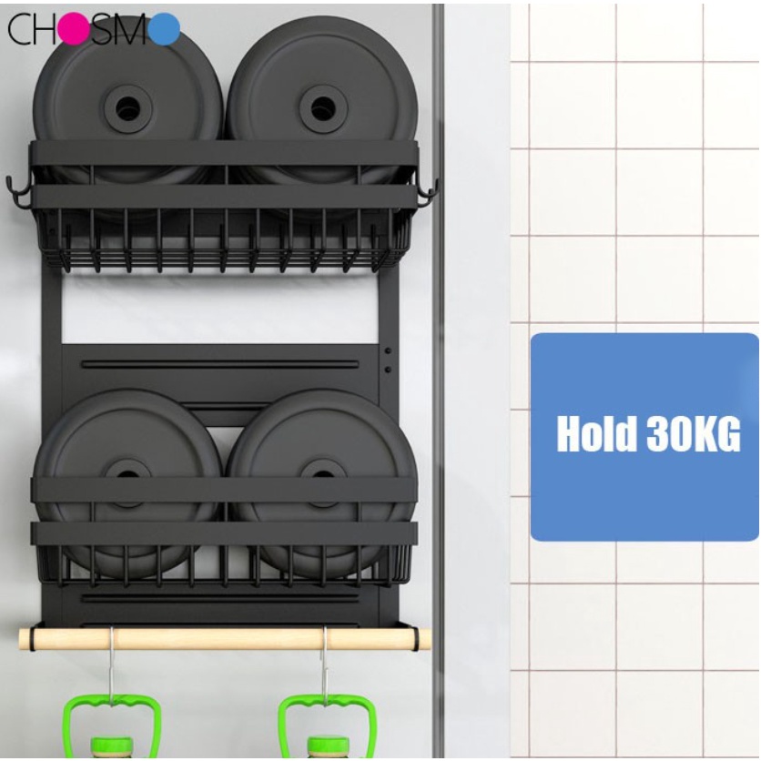 Rak Gantung Serbaguna Magnetik 2/3 Tumpukan Rak Dapur Rak Bumbu Gantung Stainless Steel