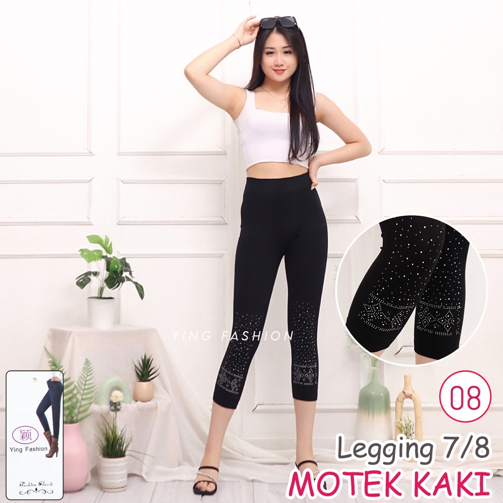 Legging MOTEK KAKI MK07-08 / LEGGING PENDEK WANITA KAKI PENDEK / LEGGING fashion wanita / LEGGING IMPORT / LEGGING YING FASHION